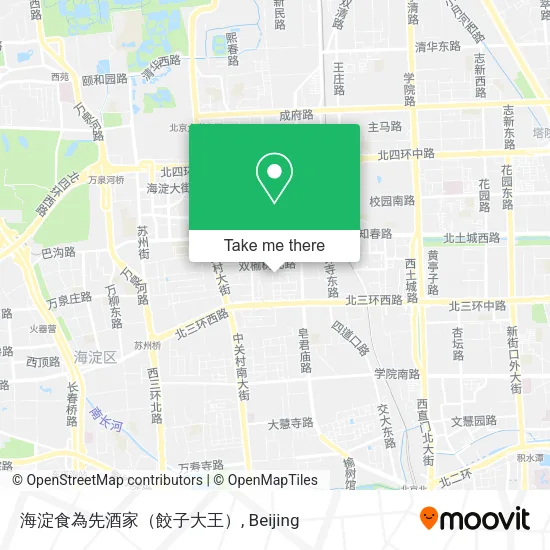 海淀食為先酒家（餃子大王） map