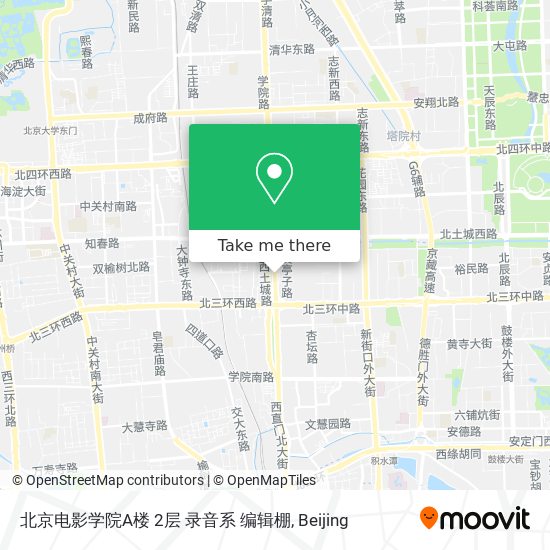 北京电影学院A楼 2层 录音系 编辑棚 map