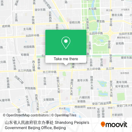 山东省人民政府驻京办事处 Shandong People's Government Beijing Office map