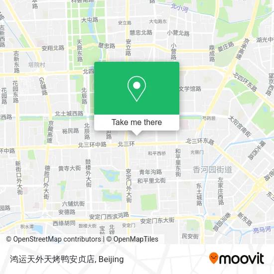 鸿运天外天烤鸭安贞店 map