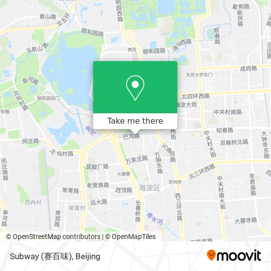 Subway (赛百味) map