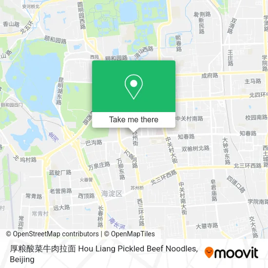厚粮酸菜牛肉拉面 Hou Liang Pickled Beef Noodles map