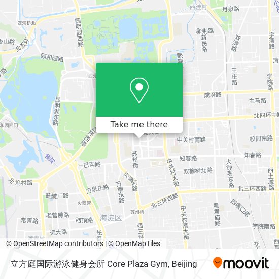 立方庭国际游泳健身会所 Core Plaza Gym map