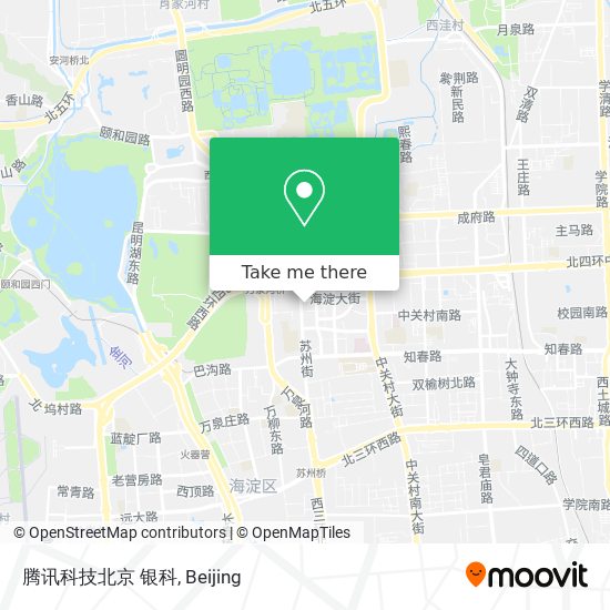 腾讯科技北京 银科 map