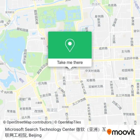 Microsoft Search Technology Center 微软（亚洲）互联网工程院 map