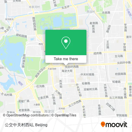 公交中关村西站 map