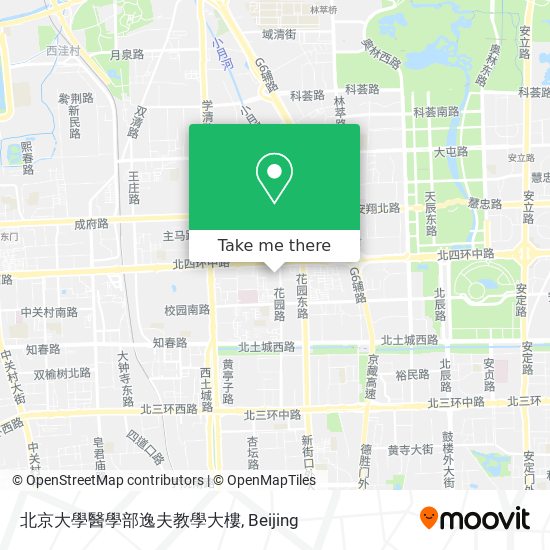北京大學醫學部逸夫教學大樓 map