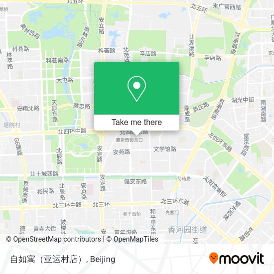 自如寓（亚运村店） map