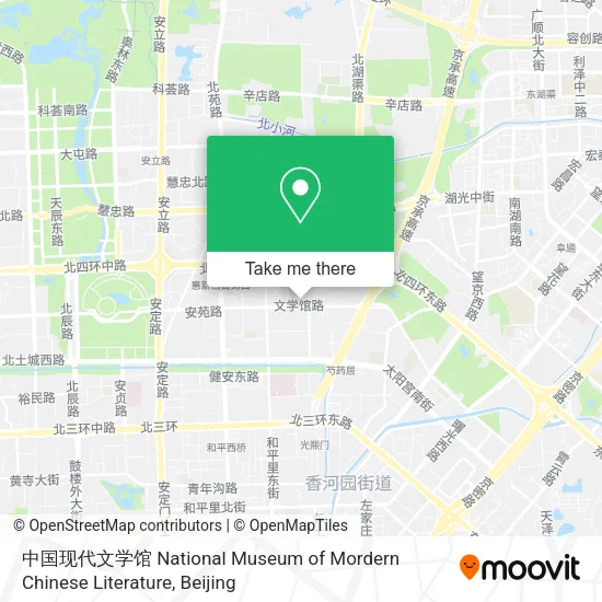 中国现代文学馆 National Museum of Mordern Chinese Literature map