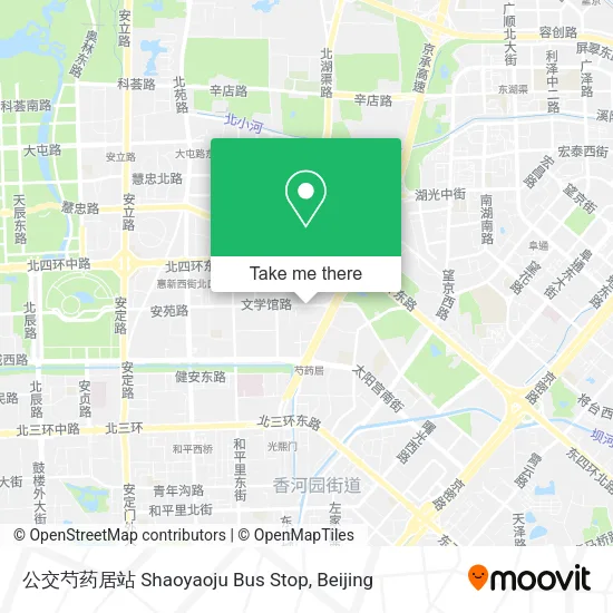 公交芍药居站 Shaoyaoju Bus Stop map