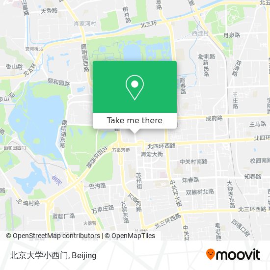 北京大学小西门 map