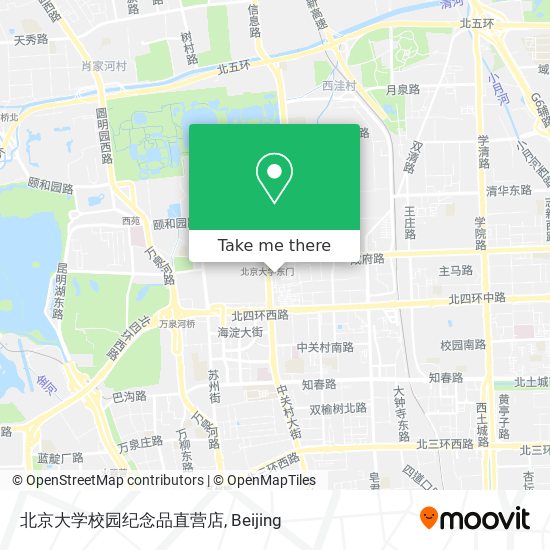 北京大学校园纪念品直营店 map