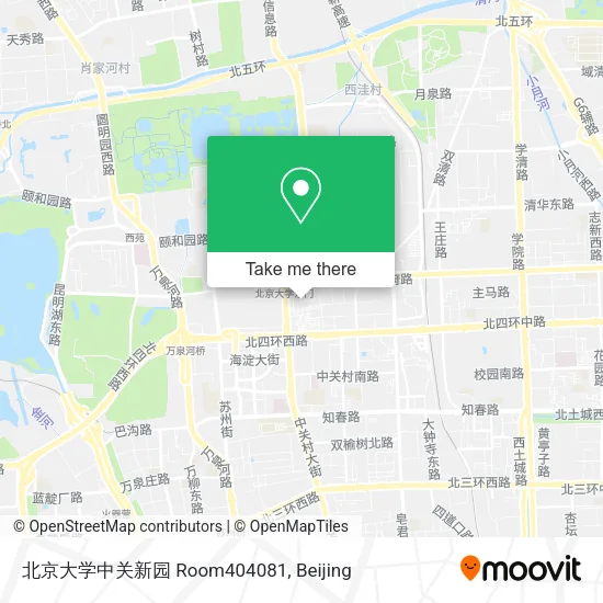 北京大学中关新园 Room404081 map