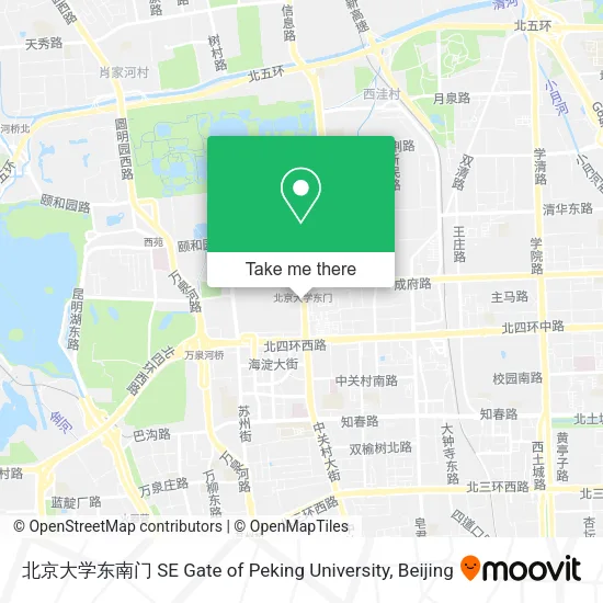 北京大学东南门 SE Gate of Peking University map