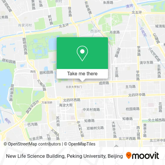 New Life Science Building, Peking University map