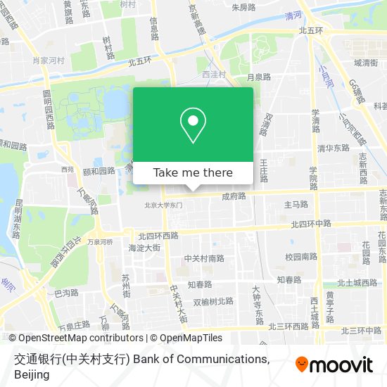 交通银行(中关村支行) Bank of Communications map
