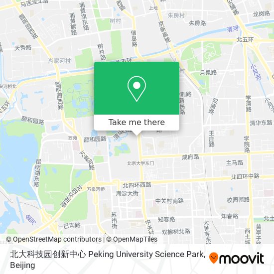 北大科技园创新中心 Peking University Science Park map