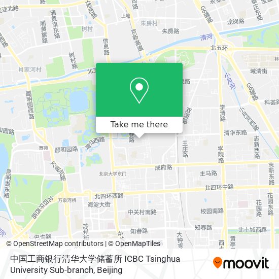 中国工商银行清华大学储蓄所 ICBC Tsinghua University Sub-branch map