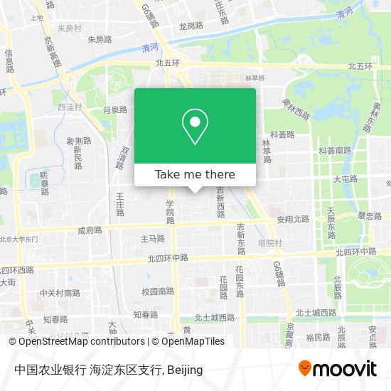 中国农业银行 海淀东区支行 map