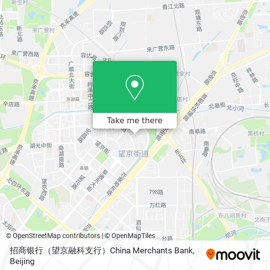招商银行（望京融科支行）China Merchants Bank map