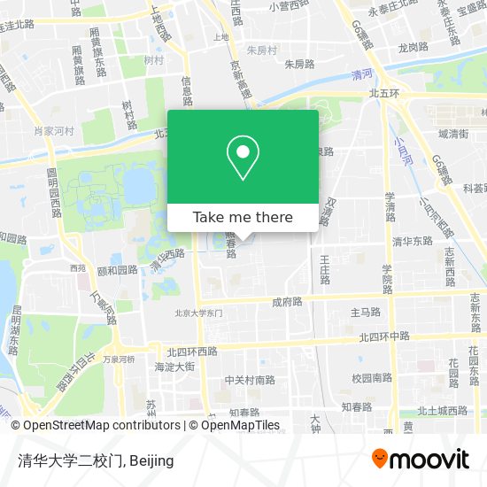 清华大学二校门 map