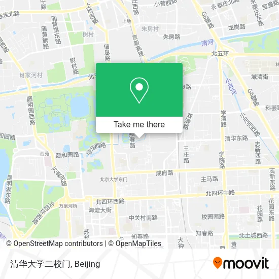 清华大学二校门 map