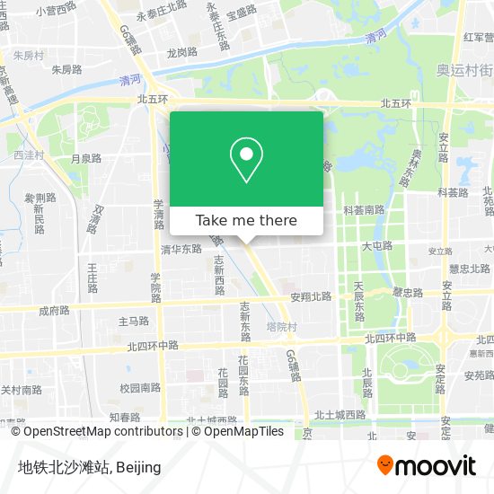地铁北沙滩站 map