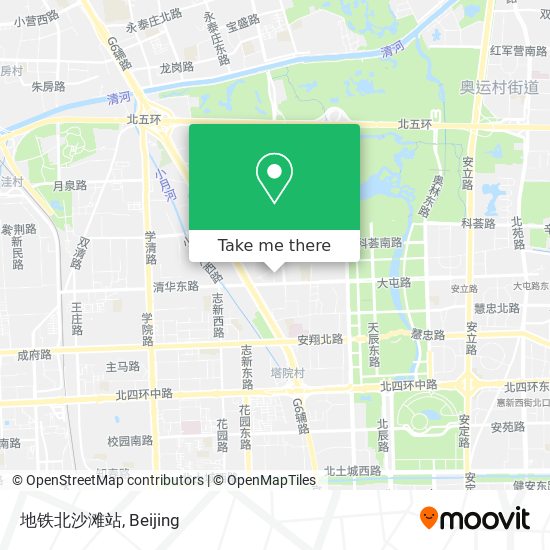 地铁北沙滩站 map
