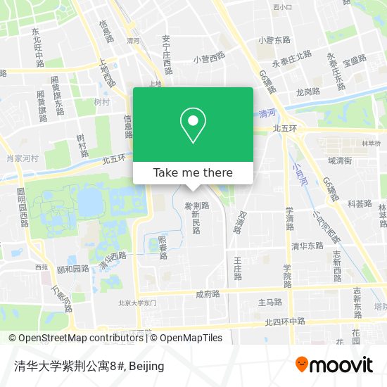清华大学紫荆公寓8# map