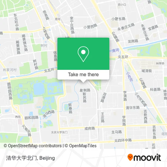 清华大学北门 map