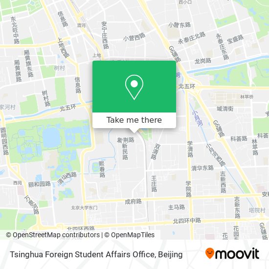 Tsinghua Foreign Student Affairs Office map