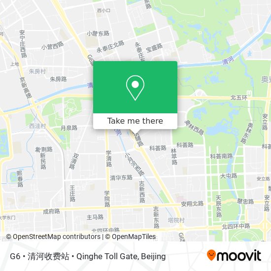 G6 • 清河收费站 • Qinghe Toll Gate map