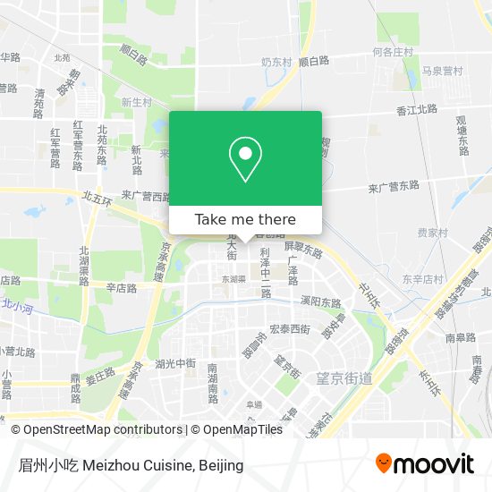 眉州小吃 Meizhou Cuisine map