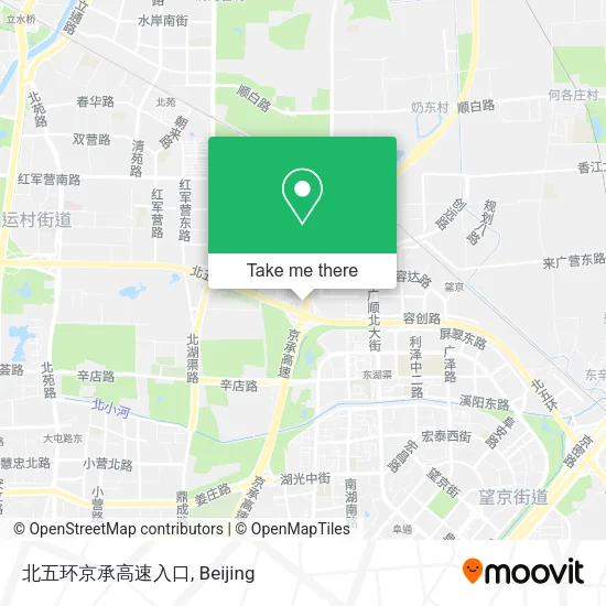 北五环京承高速入口 map
