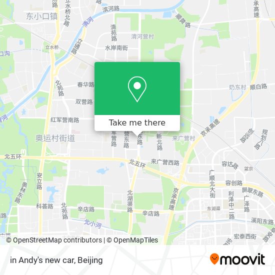 in Andy's new car map