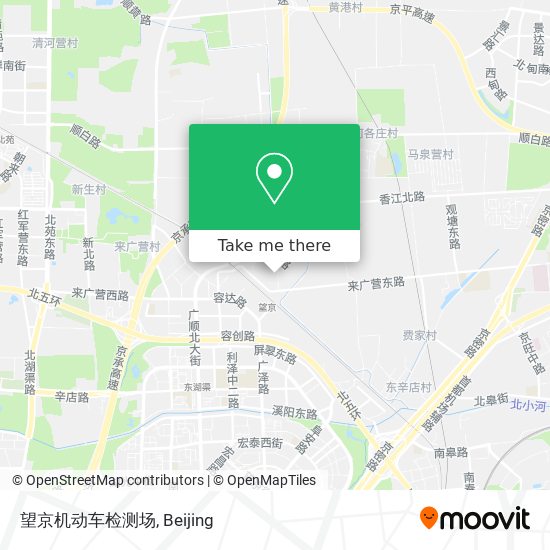 望京机动车检测场 map