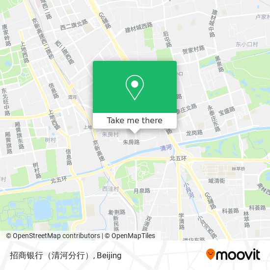 招商银行（清河分行） map