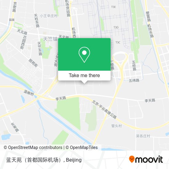 蓝天苑（首都国际机场） map