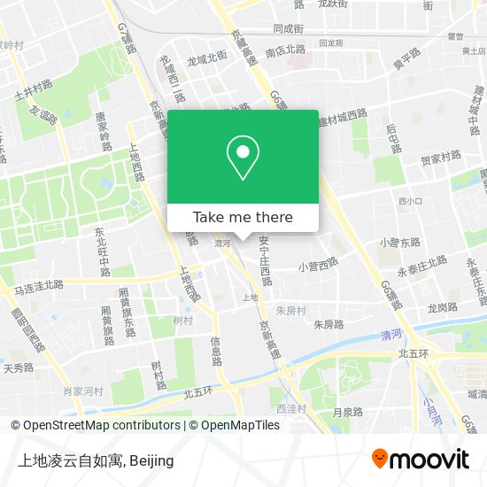 上地凌云自如寓 map