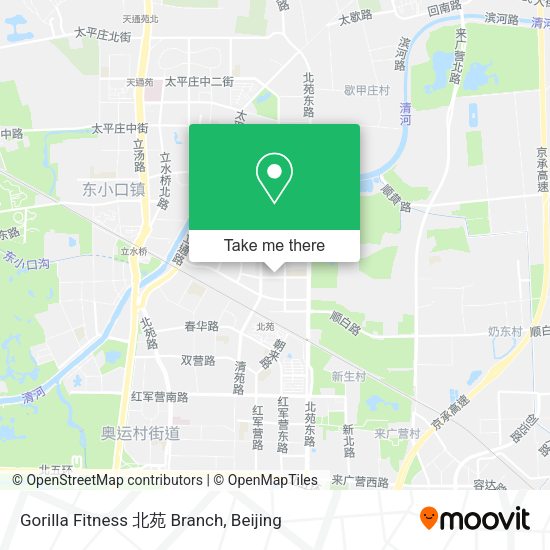 Gorilla Fitness 北苑 Branch map