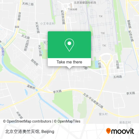 北京空港奧竺宾馆 map