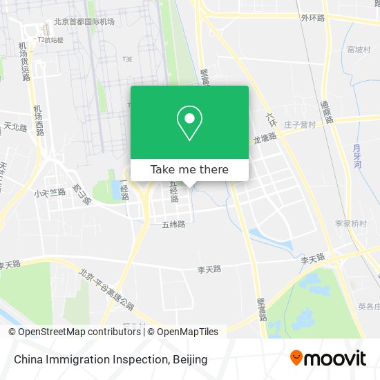 China Immigration Inspection map