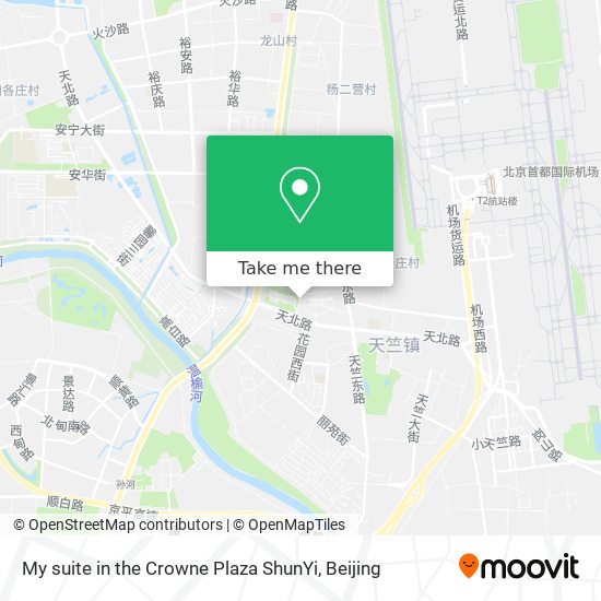 My suite in the Crowne Plaza ShunYi map
