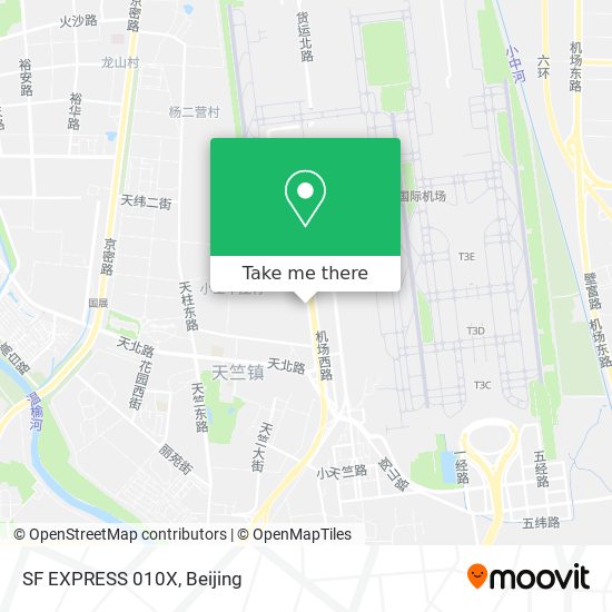 SF EXPRESS 010X map