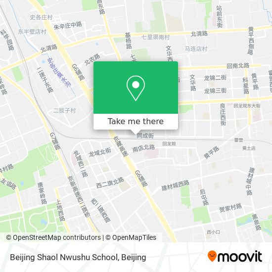 Beijing Shaol Nwushu School map