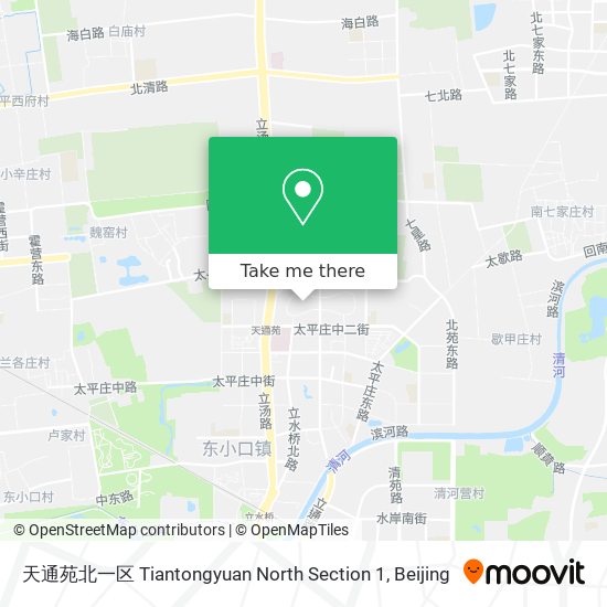 天通苑北一区 Tiantongyuan North Section 1 map