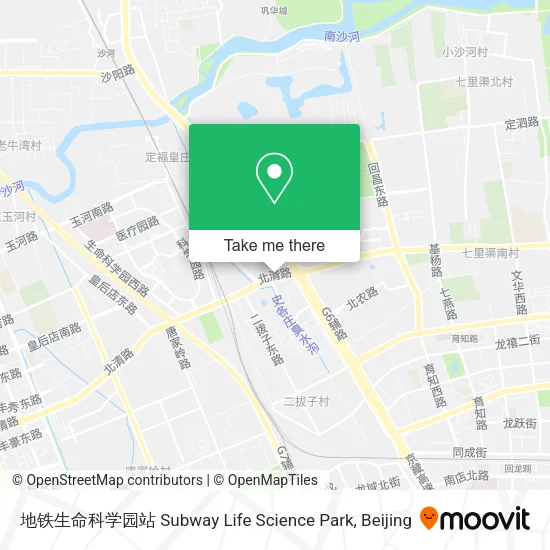 地铁生命科学园站 Subway Life Science Park map