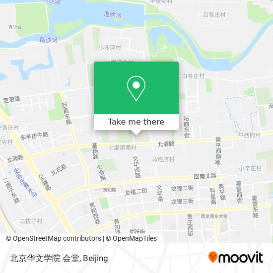 北京华文学院 会堂 map