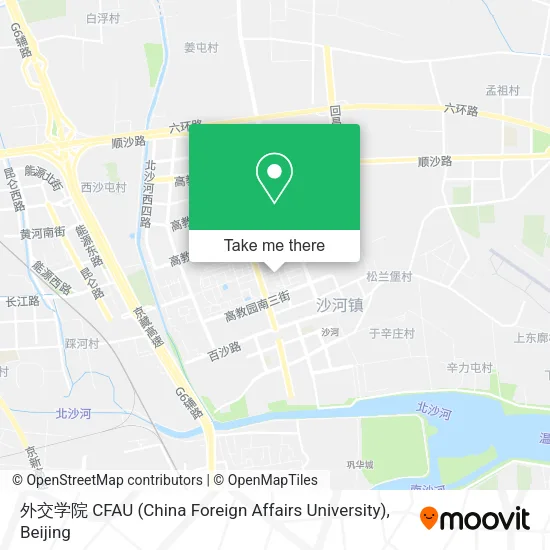 外交学院 CFAU (China Foreign Affairs University) map