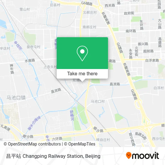 昌平站 Changping Railway Station map